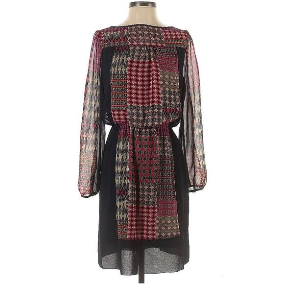 Maeve Anthropologie Rosalie Dress Small Blouson Knee Length Peasant Boho Print - Picture 3 of 10